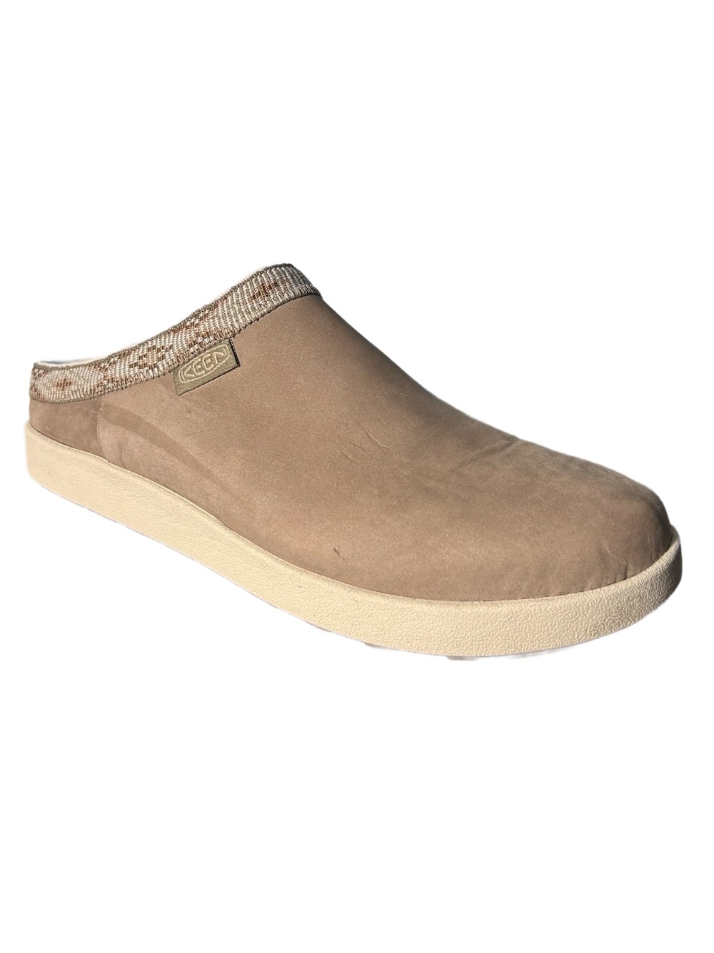 Keen Shoes Size 11 Elle Suede Leather Slip On Mule Taupe